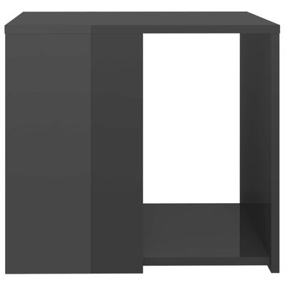 vidaXL Sidebord høyglans grå 50x50x45 cm sponplate