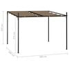 vidaXL Paviljong med uttrekkbart tak 300x300x233 cm gr&aring;brun