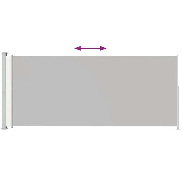 vidaXL Uttrekkbar sidemarkise 200x500 cm kremhvit