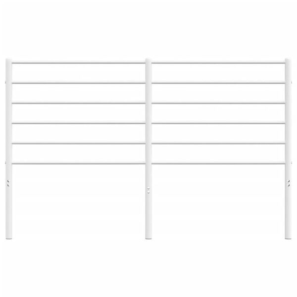 vidaXL Utskiftbar sengegavl i metall hvit 160 cm