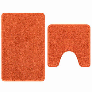 vidaXL Anti-skli baderomsmatte sett 2 stk. Oransje 50 x 50 cm PP