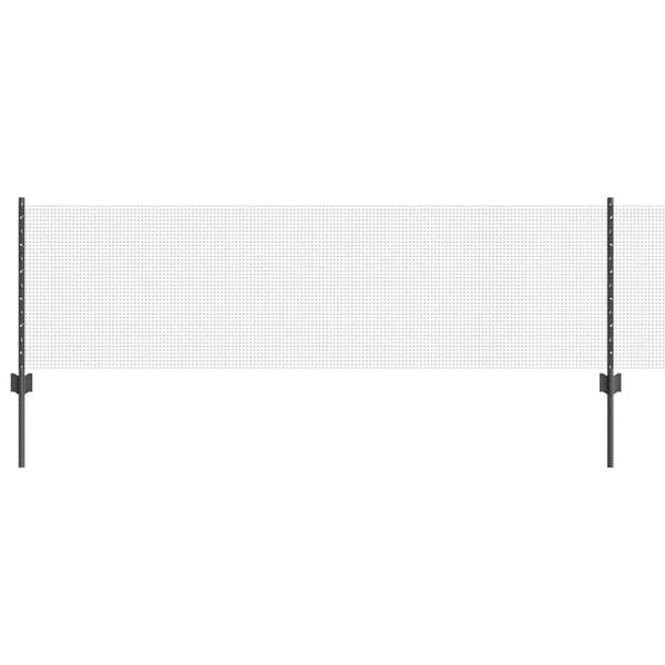 vidaXL Gjerde med stolpe Gr&aring; 0,6 x 10 m St&aring;l og PVC