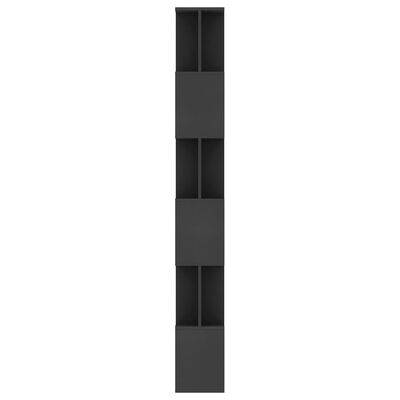vidaXL Bokhylle/Romdeler svart 80x24x192 cm konstruert tre