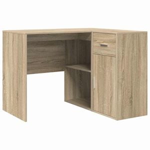 vidaXL Hj&oslash;rneskrivebord med skuff Sonoma eik 102 x 88 x 75 cm