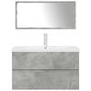vidaXL Baderomsskapsett 3 deler betonggrå konstruert tre