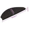 vidaXL Selvklebende trappematter 20 stk svart 56x17x3 cm