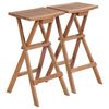 vidaXL Foldbare barkrakker 2 stk heltre teak