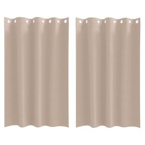 vidaXL M&oslash;rkleggende Gardiner med Ringer 2 stk. Gr&aring;brun 175 x 140 cm