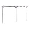 vidaXL Hagepergola gr&aring; 400x40x205 cm impregnert furu