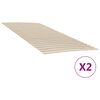 vidaXL Sengebunnsutskiftning med 48 lameller 2 stk 90x200 cm