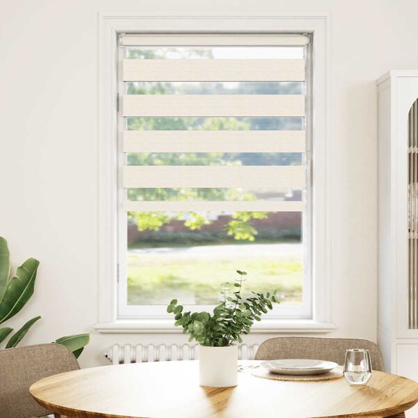 vidaXL Sebragardin marmor beige stoff bredde 85,9 cm polyester