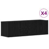 vidaXL TV-benksett 4 pcs Svart Eik 100 x 30 x 30 cm Konstruert tre