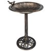 vidaXL Fuglebad bronse plast