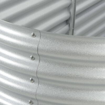 vidaXL Høybed 320x80x44 cm galvanisert stål sølv