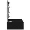 vidaXL Sminkebord med speillys Svart 83 x 40 x 70 cm Konstruert tre