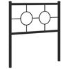vidaXL Utskiftbar sengegavl i metall svart 75 cm