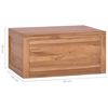 vidaXL Veggmontert baderomsskap 60x45x30 cm heltre teak