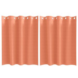 vidaXL M&oslash;rkleggende Gardiner med Ringer 2 stk. Terrakotta 140 x 140 cm
