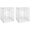 vidaXL Gabionstolper 2 stk 50x50x60 cm jern