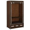 vidaXL Garderobe brun 87x49x159 cm stoff