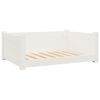 vidaXL Hundeseng hvit 75,5x55,5x28 cm heltre furu