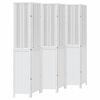 vidaXL Romdeler 6 paneler hvit heltre keisertre