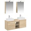 vidaXL Baderomsinnredningssett 5 pcs Sonoma eik