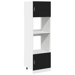 vidaXL Hengende skap Svart Eik 60 x 57 x 207 cm Konstruert tre