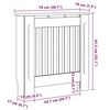 vidaXL Radiator Deksel 2 pcs Hvit 78 x 19 x 81,5cm Konstruert tre