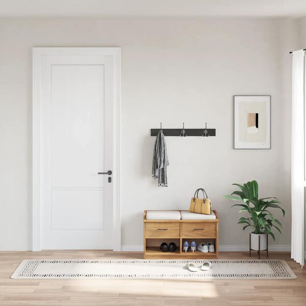 vidaXL Vaskbart teppe 80x300 cm lys beige