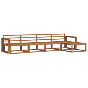 vidaXL Utend&oslash;rs sofa-sett 5 pcs Naturlig Solid akasietre