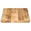 vidaXL Bordplate naturlig kant 50x40x2,5 cm grovt heltre mangotre