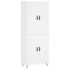 vidaXL Highboard hvit 69,5x34x180 cm konstruert tre