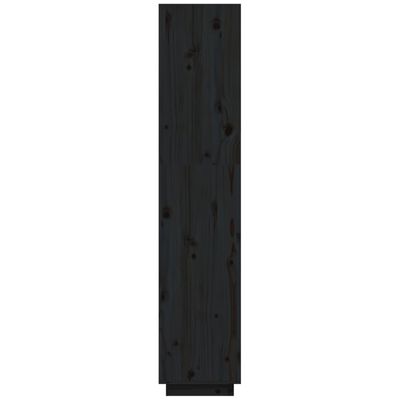 vidaXL Bokhylle/romdeler svart 40x35x167 cm heltre furu