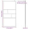 vidaXL Walk-in Dusjvegg Svart 80 x 195 x 0.5 cm Glass og Aluminium