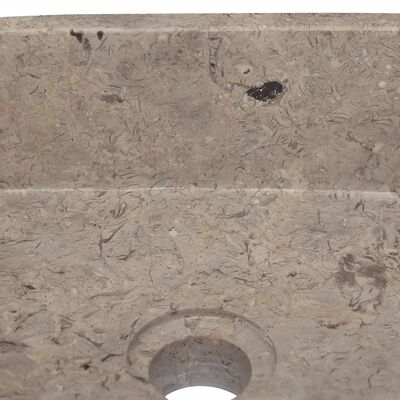 vidaXL Vask 30x30x13 cm marmor grå