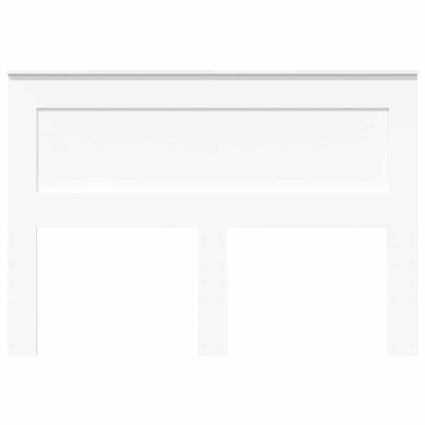 vidaXL Hodegavl med hodegjerde Hvit 140 cm Konstruert tre