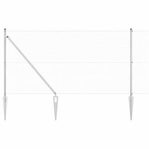 vidaXL Svweiende tr&aring;dgjerde med spisser 25 x 1,4 m Galvanisert st&aring;l