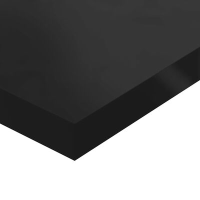vidaXL Hylleplater 8 stk høyglans svart 60x10x1,5 cm sponplate