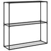 vidaXL 3-lags plantehylle Svart 100 x 32 x 102 cm St&aring;l