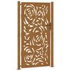 vidaXL Hageport 100x175 cm v&aelig;rbestandig st&aring;l flammedesign