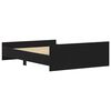 vidaXL Sengeramme uten madrass svart eik 140x200 cm konstruert tre