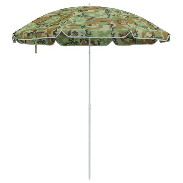 vidaXL Strandparasol grønn 206 x 206 x 212 cm Polyester og Metall