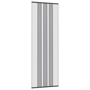 vidaXL Insektd&oslash;rskjerm med nettl&aelig;rred Svart polyester