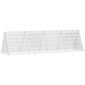 vidaXL Kaninbur s&oslash;lv 215 x 55 x 55 cm Galvanisert St&aring;l