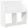 vidaXL Barneskrivebokhylle H&oslash;yglanset hvit 72,5 x 29,5 x 69 cm
