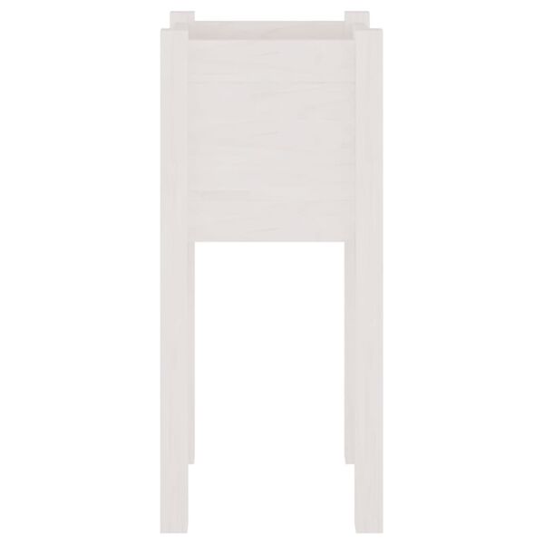 vidaXL Plantekasse hvit 31x31x70 cm heltre furu