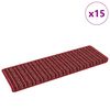 vidaXL Selvlimende trappematter Stripete 15 pcs Rød 65 x 21 x 4 cm
