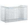 vidaXL Gabion hevet seng 50 x 100 x 60 cm Galvanisert st&aring;l S&oslash;lv