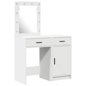 vidaXL Sminkebord 2 stk. Hvit 50 x 41 x 135 cm Konstruert tre